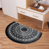 Maxbell Anti Slip Kitchen Floor Mats Fast Drying for Office Dining Room Living Room White Black 50x80cm