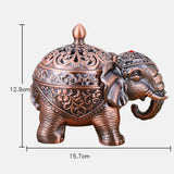 Maxbell Elegant House Holder Burner Elephant Censer Sophisticated for Bedroom Hotel copper