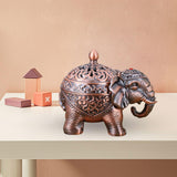 Maxbell Elegant House Holder Burner Elephant Censer Sophisticated for Bedroom Hotel copper