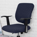 Maxbell Split Office Chair Cover Waterproof Universal Washable Protective navy blue