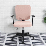 Maxbell Stretch Computer Chair Slipcovers Rotating Chair Seat Covers for Office Pink