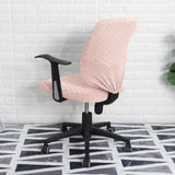 Maxbell Stretch Computer Chair Slipcovers Rotating Chair Seat Covers for Office Pink