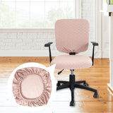 Maxbell Stretch Computer Chair Slipcovers Rotating Chair Seat Covers for Office Pink
