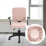 Maxbell Stretch Computer Chair Slipcovers Rotating Chair Seat Covers for Office Pink