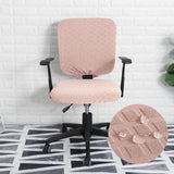 Maxbell Stretch Computer Chair Slipcovers Rotating Chair Seat Covers for Office Pink