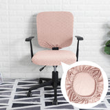 Maxbell Stretch Computer Chair Slipcovers Rotating Chair Seat Covers for Office Pink