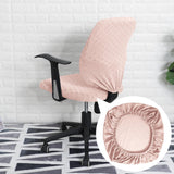 Maxbell Stretch Computer Chair Slipcovers Rotating Chair Seat Covers for Office Pink