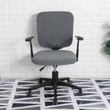 Maxbell Stretch Computer Chair Slipcovers Rotating Chair Seat Covers for Office Gray