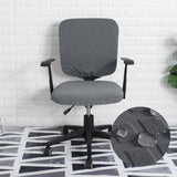 Maxbell Stretch Computer Chair Slipcovers Rotating Chair Seat Covers for Office Gray
