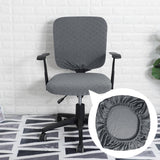 Maxbell Stretch Computer Chair Slipcovers Rotating Chair Seat Covers for Office Gray