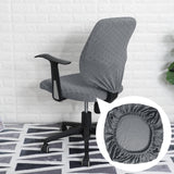 Maxbell Stretch Computer Chair Slipcovers Rotating Chair Seat Covers for Office Gray