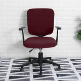 Maxbell Stretch Computer Chair Slipcovers Rotating Chair Seat Covers for Office Red
