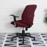Maxbell Stretch Computer Chair Slipcovers Rotating Chair Seat Covers for Office Red