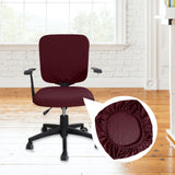 Maxbell Stretch Computer Chair Slipcovers Rotating Chair Seat Covers for Office Red