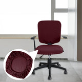 Maxbell Stretch Computer Chair Slipcovers Rotating Chair Seat Covers for Office Red