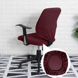 Maxbell Stretch Computer Chair Slipcovers Rotating Chair Seat Covers for Office Red