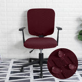 Maxbell Stretch Computer Chair Slipcovers Rotating Chair Seat Covers for Office Red