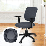 Maxbell Stretch Computer Chair Slipcovers Rotating Chair Seat Covers for Office Dark Gray