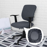 Maxbell Stretch Computer Chair Slipcovers Rotating Chair Seat Covers for Office Dark Gray