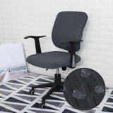 Maxbell Stretch Computer Chair Slipcovers Rotating Chair Seat Covers for Office Dark Gray