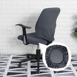 Maxbell Stretch Computer Chair Slipcovers Rotating Chair Seat Covers for Office Dark Gray
