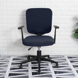 Maxbell Stretch Computer Chair Slipcovers Rotating Chair Seat Covers for Office Dark Blue