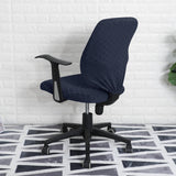 Maxbell Stretch Computer Chair Slipcovers Rotating Chair Seat Covers for Office Dark Blue