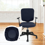 Maxbell Stretch Computer Chair Slipcovers Rotating Chair Seat Covers for Office Dark Blue