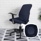 Maxbell Stretch Computer Chair Slipcovers Rotating Chair Seat Covers for Office Dark Blue
