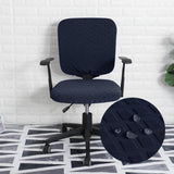 Maxbell Stretch Computer Chair Slipcovers Rotating Chair Seat Covers for Office Dark Blue