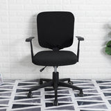 Maxbell Stretch Computer Chair Slipcovers Rotating Chair Seat Covers for Office Black