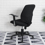 Maxbell Stretch Computer Chair Slipcovers Rotating Chair Seat Covers for Office Black