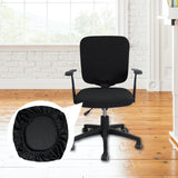 Maxbell Stretch Computer Chair Slipcovers Rotating Chair Seat Covers for Office Black