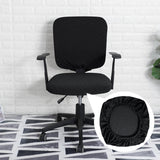 Maxbell Stretch Computer Chair Slipcovers Rotating Chair Seat Covers for Office Black