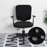 Maxbell Stretch Computer Chair Slipcovers Rotating Chair Seat Covers for Office Black