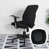 Maxbell Stretch Computer Chair Slipcovers Rotating Chair Seat Covers for Office Black