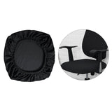 Maxbell Chair Seat Cover Dining Room Chair Seat Slipcover Removable Washable Black