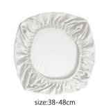 Maxbell Chair Seat Cover Dining Room Chair Seat Slipcover Removable Washable White