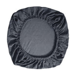 Maxbell Chair Seat Cover Dining Room Chair Seat Slipcover Removable Washable Dark Gray
