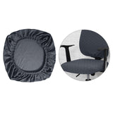 Maxbell Chair Seat Cover Dining Room Chair Seat Slipcover Removable Washable Dark Gray