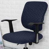 Maxbell Chair Seat Cover Dining Room Chair Seat Slipcover Removable Washable Dark Blue