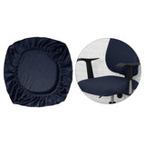 Maxbell Chair Seat Cover Dining Room Chair Seat Slipcover Removable Washable Dark Blue