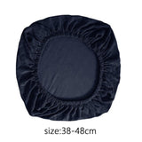 Maxbell Chair Seat Cover Dining Room Chair Seat Slipcover Removable Washable Dark Blue