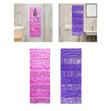 Maxbell Oxford Cloth Over The Door Hanging Shoe Organizer for Wall Bedroom Bunk Bed Pink