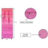 Maxbell Oxford Cloth Over The Door Hanging Shoe Organizer for Wall Bedroom Bunk Bed Pink