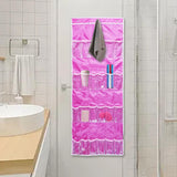 Maxbell Oxford Cloth Over The Door Hanging Shoe Organizer for Wall Bedroom Bunk Bed Pink