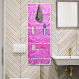 Maxbell Oxford Cloth Over The Door Hanging Shoe Organizer for Wall Bedroom Bunk Bed Pink