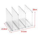 Maxbell Closet Shelf Dividers Partition for Kitchen, Office, Pantry Easily Install Clear 4 Grid