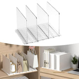 Maxbell Closet Shelf Dividers Partition for Kitchen, Office, Pantry Easily Install Clear 4 Grid