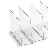 Maxbell Closet Shelf Dividers Partition for Kitchen, Office, Pantry Easily Install Clear 5 Grid